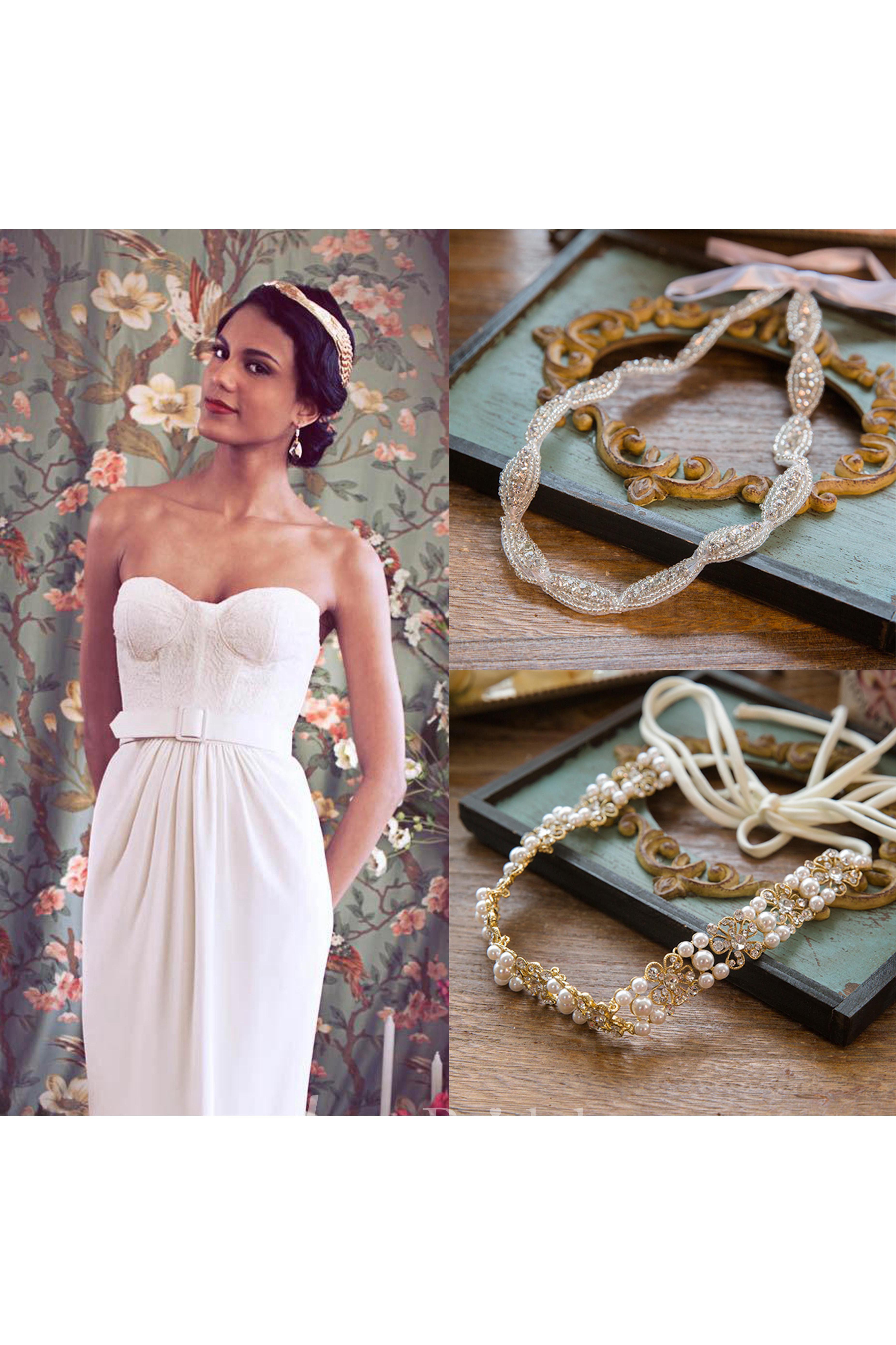 Sweetheart Empire Pencil Chiffon Wedding Dress And Korean