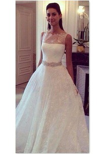 2018 Hot Style Lace Elegant Princess Wedding Dress With Zipper