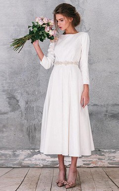 Cheap Tea Length Wedding Dresses in Various Styles - JuneBridals