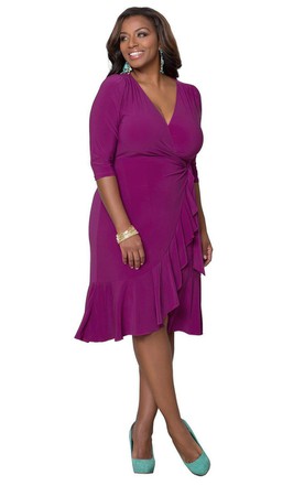 Plus Size Purple Cocktail Dress