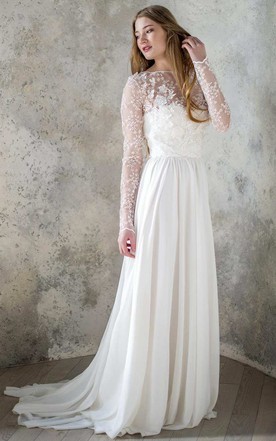 Long Sleeved Wedding Gowns, Bridals Dress with Sleeves - June Bridals