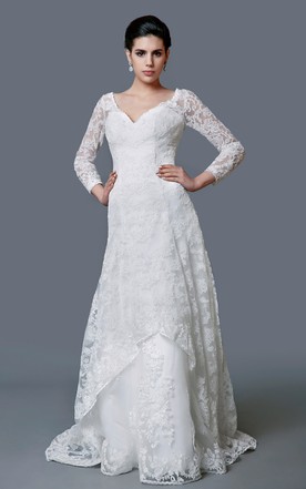 1960s Vintage Wedding Dresses Retro 60s Fashion June Bridals Amazing Lace Mermaid Dress With Long Sleeves