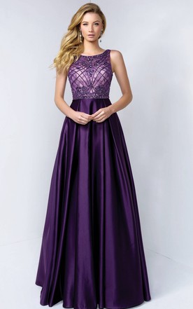 Purple and Grey Inexpensive Formal Dresses