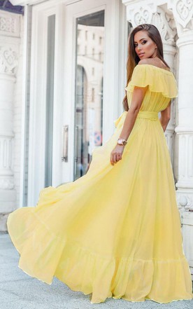 Pale Yellow Prom Dresses