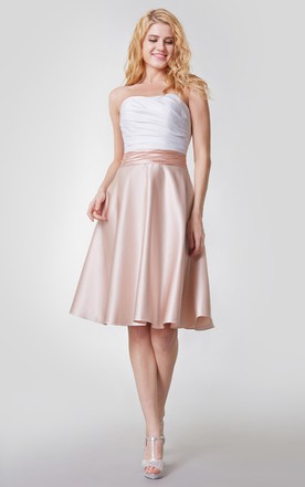 Casual Bridesmaids Dresses Style Bridesmaid Dress June Le Sleeveless Short Satin Dress With Ruching