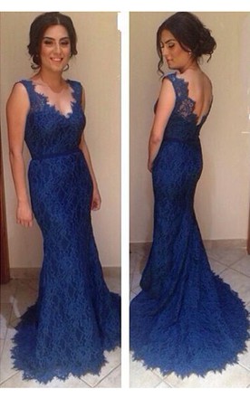 Long Lace Prom Dresses