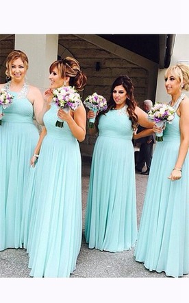 Turquoise Ocean Blue Beach Bridesmaid Dresses