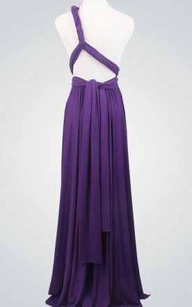 Dark Purple Convertible Dress