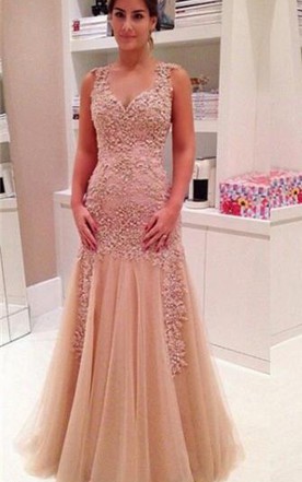 Peach Colored Prom Dresses