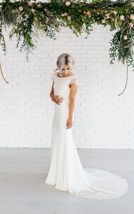 Image for simple wedding dress for petite