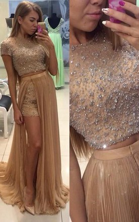 Tan Color Prom Dresses