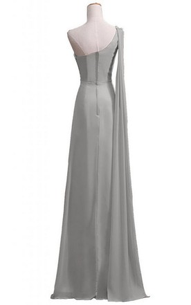 Long Silver Bridesmaid Dresses