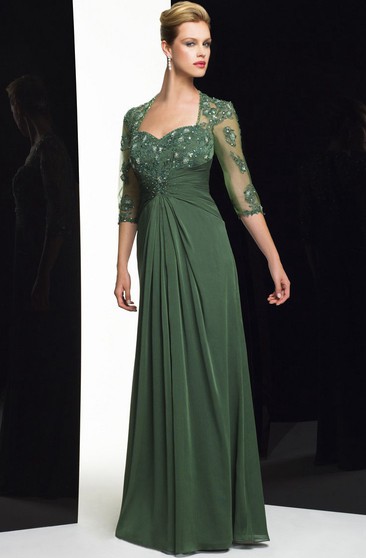 dark green mother of the groom dresses