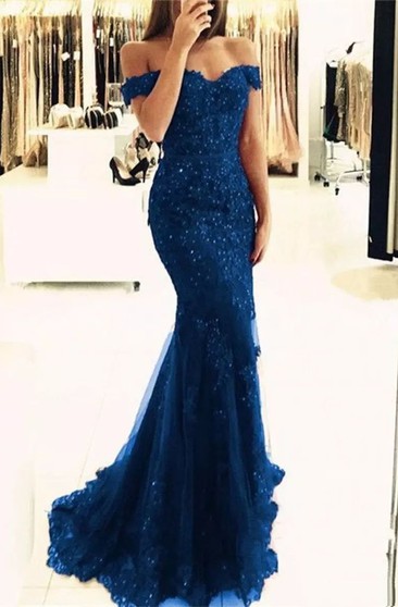 elegant royal blue gown