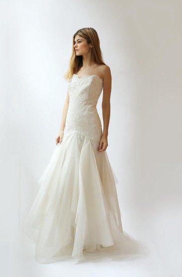 Low Waist Style Wedding Dresses Dropped Wedding Gowns June Bridals