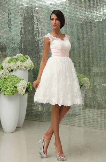 Upskirt Wedding Dresses Short Bridal Dress June Bridals