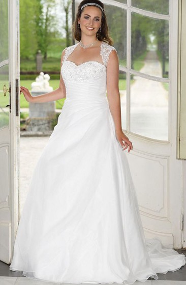Plus Size Bridal Gowns With Short Long Sleeves Full Figured