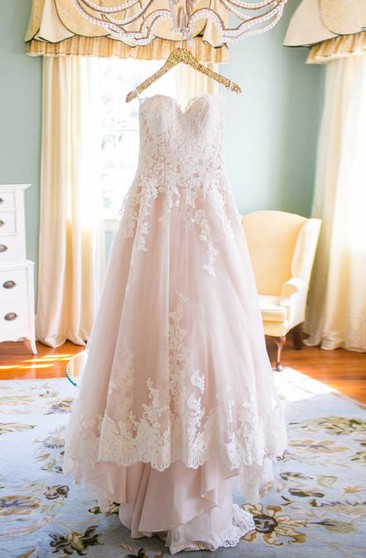 Blushing Pink Wedding Dress June Bridals