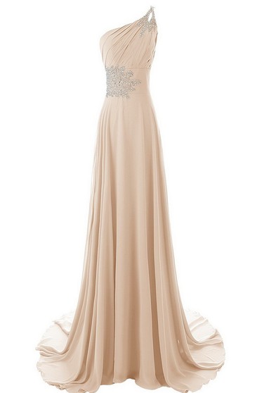 champagne evening gown