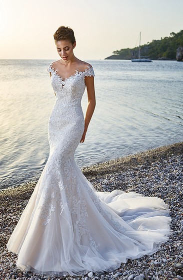 Mermaid Trumpet Wedding Dress Cheap Affordable Fishtail Bridal