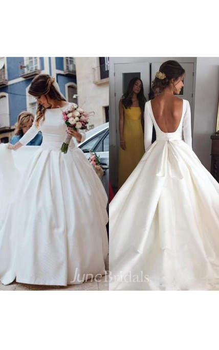 Backless Long Sleeve Bridesmaids Dresses