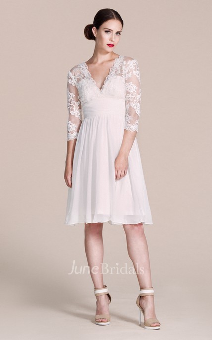Short Wedding Dresses with Sleeves