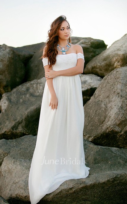 Wedding Lace And Chiffon Babydoll Gown Bohemian Dress June Wedding Lace And Chiffon Babydoll Gown Bohemian Dress