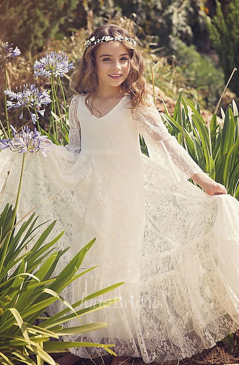 bohemian style flower girl dresses