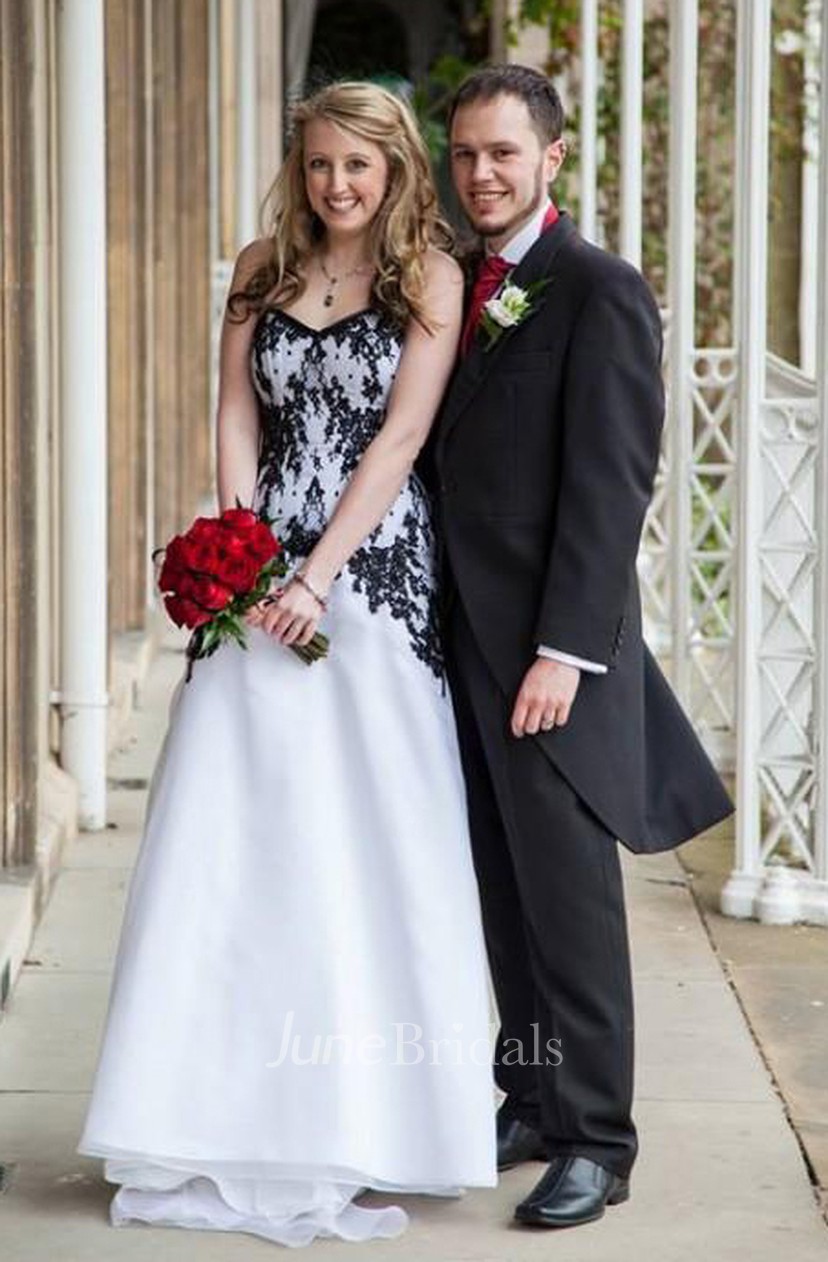 Victorian Gothic Vintage Black Lace And White Organza Garden